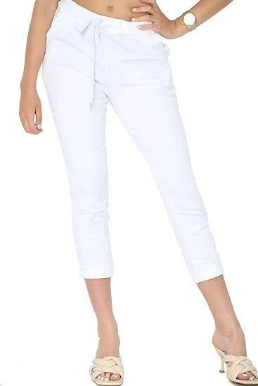 Women's Plain Magic Pants Comfy Stretch Lagenlook Ladies Yoga Trousers